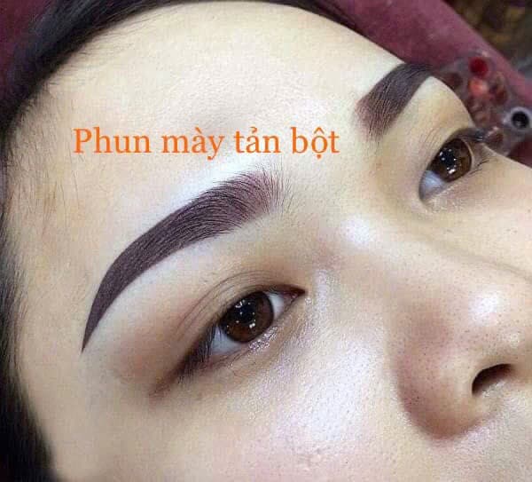 Phun mày tán bột